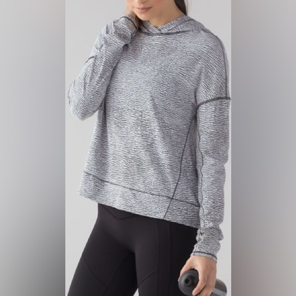 lululemon athletica Tops - Lululemon🦄 Squad Goals Hoodie Black White Size 6/8 & 17” ptp ✨ Retail $98